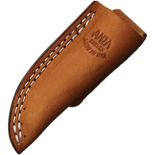Anza Mini Fixed Blade Knife Full Tang File Blade For Outdoor EDC Enthusiasts Leather Sheath Included by Anza