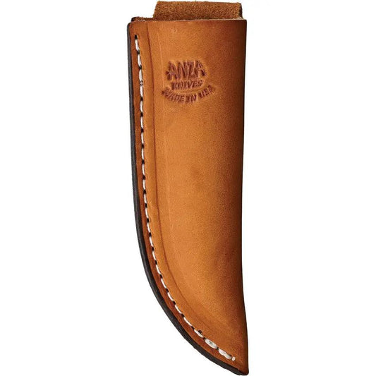 Anza Fixed Blade Knife Bone Handle Full Tang 3 Inch Blade With Brown Leather Sheath For Outdoor Survival by Anza