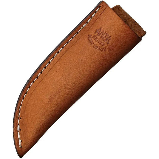Anza Fixed Blade Knife Amber Bone Handle Full Tang File Blade With Premium Leather Sheath For Hunters by Anza