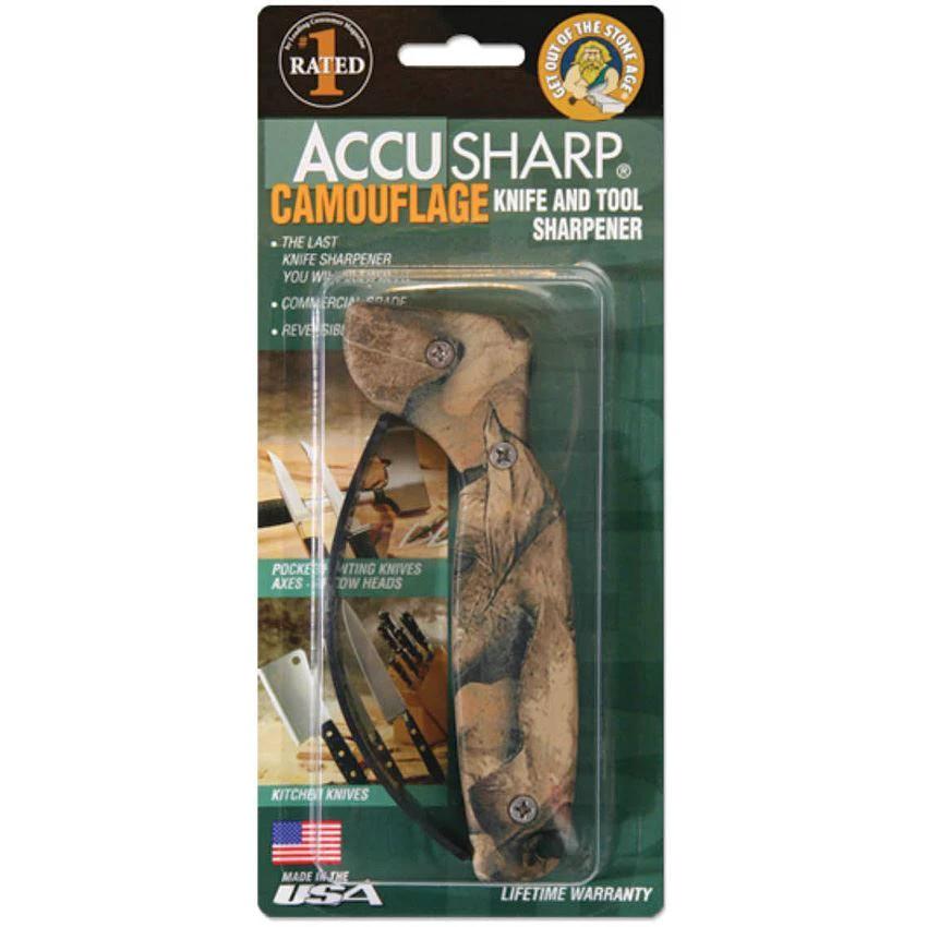 AccuSharp AS5 Knife and Tool Sharpener With Camouflage Handle for Knives Axes and Serrated Tools by AccuSharp