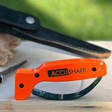 AccuSharp 14 Knife And Tool Sharpener Blaze Orange For Outdoor Enthusiasts Hunters And DIYers Serrated Edge Sharpening by AccuSharp