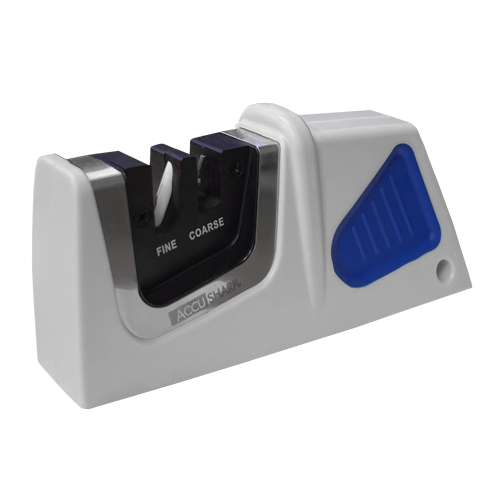 AccuSharp Compact Pull Through Knife Sharpener Two Stage Tungsten Carbide And Ceramic Hone For Sharp Edges by AccuSharp