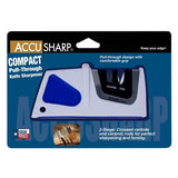 AccuSharp Compact Pull Through Knife Sharpener Two Stage Tungsten Carbide And Ceramic Hone For Sharp Edges by AccuSharp
