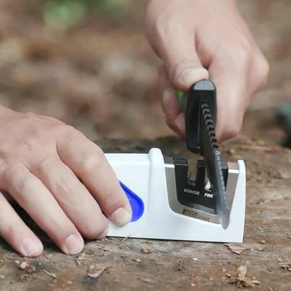 AccuSharp Compact Pull Through Knife Sharpener Two Stage Tungsten Carbide And Ceramic Hone For Sharp Edges by AccuSharp