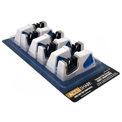AccuSharp Compact Pull Through Knife Sharpener Two Stage Tungsten Carbide And Ceramic Hone For Sharp Edges by AccuSharp