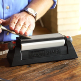 AccuSharp AS025C Deluxe Tri Stone Knife Sharpening System With Diamond Coated Steel And Alumina Oxide Stones by AccuSharp