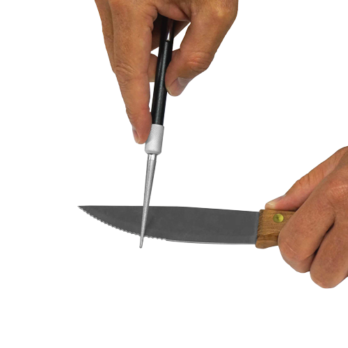 AccuSharp 030C Diamond Rod Knife Sharpener Pen Style Travel Ready Compact Retractable Coated Rod for Straight Edges by AccuSharp
