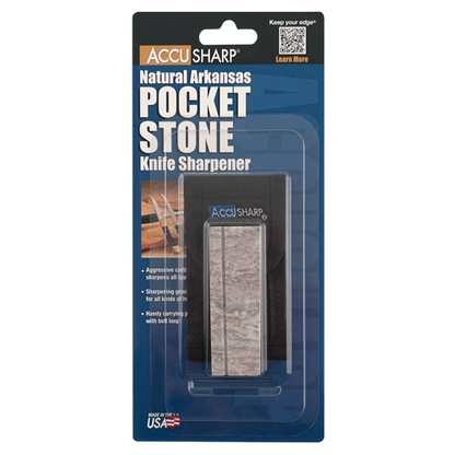 AccuSharp AS024C Natural Arkansas Pocket Stone Sharpening Stone For Knives And Tools by AccuSharp
