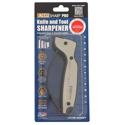 AccuSharp Pro Knife and Tool Sharpener Model 040C for Knives Serrated Blades Axes Machetes by AccuSharp