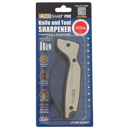 AccuSharp Pro Knife and Tool Sharpener Model 040C for Knives Serrated Blades Axes Machetes by AccuSharp
