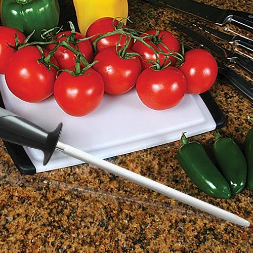 AccuSharp AS032C 9 Inch Sharpening Steel Realigns And Hones Knife Edges For Kitchen And Butcher Use by AccuSharp