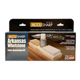 AccuSharp 023C Arkansas Whetstones Combination Knife Sharpening Kit With Medium And Fine Grit Stones by AccuSharp