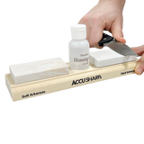 AccuSharp 023C Arkansas Whetstones Combination Knife Sharpening Kit With Medium And Fine Grit Stones by AccuSharp