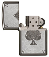 Ace Filigree Zippo Lighter – Black Ice® Finish by Zippo