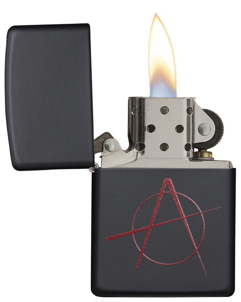 Anarchy Symbol Black Matte Zippo Lighter by Zippo