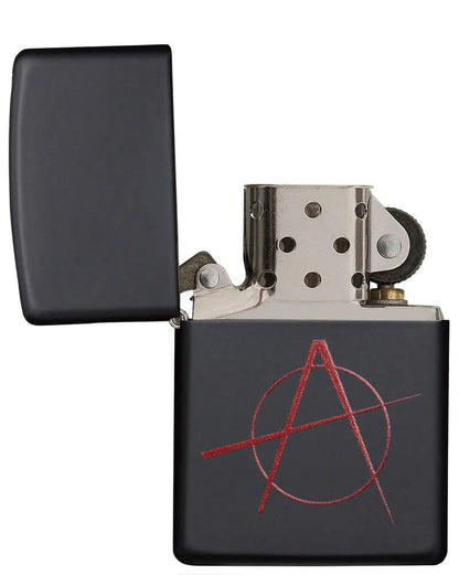 Anarchy Symbol Black Matte Zippo Lighter by Zippo