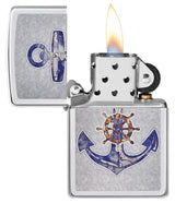 Zippo Anchor Design Windproof Lighter – High Polish Chrome by Zippo
