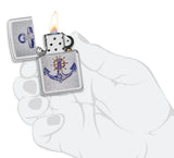Zippo Anchor Design Windproof Lighter – High Polish Chrome by Zippo