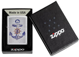 Zippo Anchor Design Windproof Lighter – High Polish Chrome by Zippo