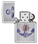 Zippo Anchor Design Windproof Lighter – High Polish Chrome by Zippo