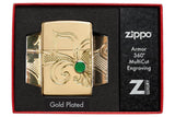 Zippo Armor® Fleur-de-Lis Lighter – High Polish Gold Plate by Zippo