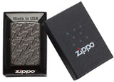 Zippo Armor® Geometric Weave Lighter – High Polish Black Ice® by Zippo