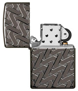 Zippo Armor® Geometric Weave Lighter – High Polish Black Ice® by Zippo