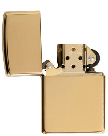 Armor® High Polish Brass Zippo Lighter – Classic Elegance for Any Adventure
