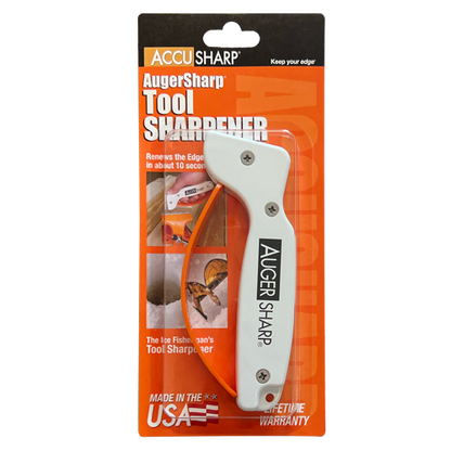 AccuSharp AugerSharp Ice Auger Sharpener Restores Sharp Cutting Edge Quickly for Anglers Compact Ice Tool by AccuSharp