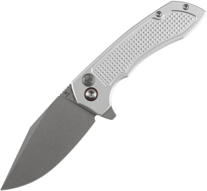 Tenable Knives Entity Button Lock Silver B1036F3 by Tenable Knives