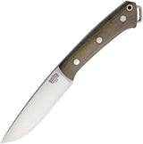 Bark River Fox River Knife With Green Canvas Micarta Handle 4 Inch Satin A2 Blade Full Tang For Outdoor Enthusiasts by Bark River