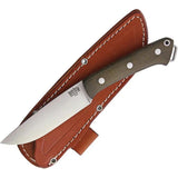 Bark River Fox River Knife With Green Canvas Micarta Handle 4 Inch Satin A2 Blade Full Tang For Outdoor Enthusiasts by Bark River