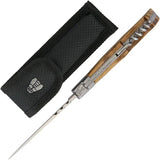 Baladeo Laguiole Corkscrew Zebra Wood Handle Stainless Steel Belt Pouch Gift For Outdoors Enthusiasts by Baladeo