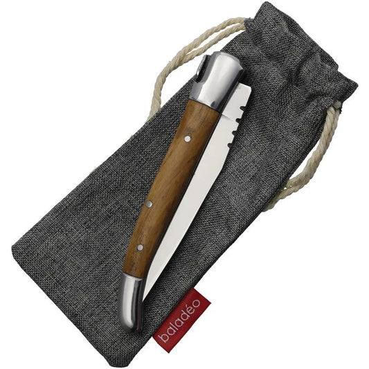Baladeo Laguiole Olive Folder Knife 3.25in Mirror Blade 440 Stainless For EDC Enthusiasts by Baladeo