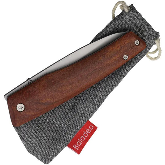 Baladeo Rio Negro Linerlock Folding Knife 3.5in Premium Bead Blast Stainless Blade Wood Handle For EDC Enthusiasts by Baladeo