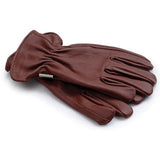 Barebones Living Premium Durable Leather Work Glove Cognac L XL Keystone Thumb Stitch Shirred Elastic Back For Builders And Pros by Barebones Living