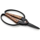 Barebones Living Small Scissors Walnut Handle With Heat Treated Stainless Blades Ambidextrous Grip For DIY Pros by Barebones Living