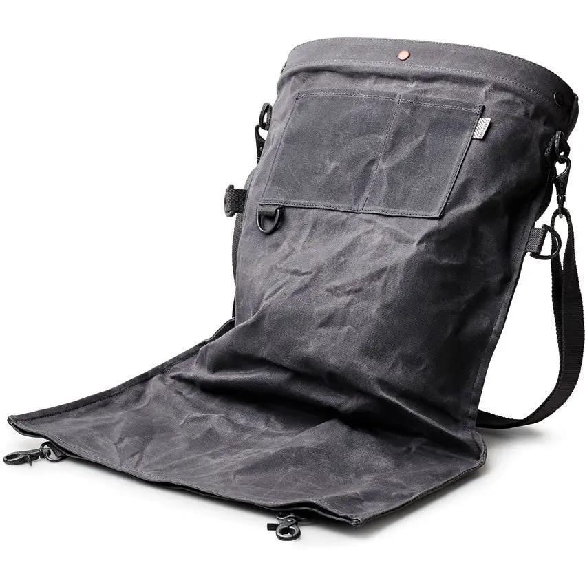 Barebones Living Harvest And Gathering Bag For Outdoors With Waxed Canvas Water Tight Liner And Multi Way Straps by Barebones Living
