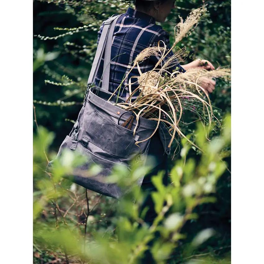 Barebones Living Harvest And Gathering Bag For Outdoors With Waxed Canvas Water Tight Liner And Multi Way Straps by Barebones Living