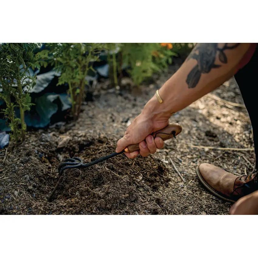 Barebones Living Cultivator GDN090 For Deep Soil Aeration And Weed Removal With Rust Resistant Tines For Gardeners by Barebones Living