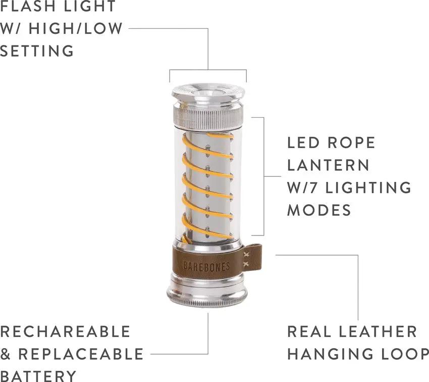 Barebones Edison Light Stick Aluminum Rechargeable Lantern For Outdoor Campers 7 Modes by Barebones Living