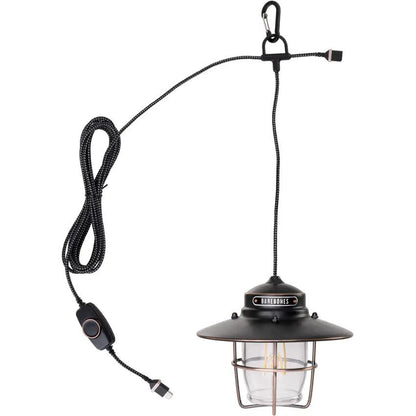 Barebones Living Outpost Pendant Light Bronze With USB Plug Industrial Rustic Smooth Dimming Rust Resistant Steel by Barebones Living