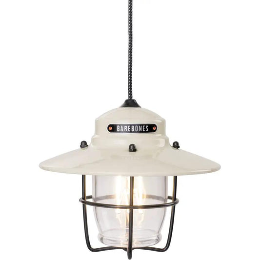 Barebones Living Outpost Pendant Light White USB Plug Smooth Dimming Vintage Steel For Modern Kitchens by Barebones Living