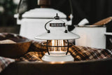 Barebones Living Edison Mini Lantern LIV170 Water Resistant Outdoor Steel Cage With Dual Brightness Warm Edison LEDs by Barebones Living