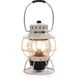 Barebones Living Railroad Lantern Vintage White Water Resistant Steel With Replaceable Glass Globe Outdoor Lighting by Barebones Living