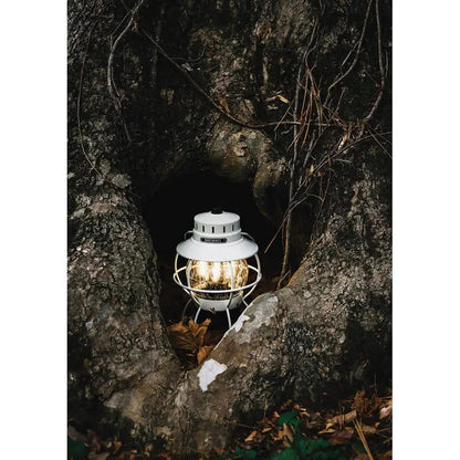 Barebones Living Railroad Lantern Vintage White Water Resistant Steel With Replaceable Glass Globe Outdoor Lighting by Barebones Living