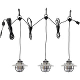 Barebones Edison String Lights Three Pack Rechargeable USB Charging Weatherproof Outdoor Patio Hanging Kit by Barebones Living