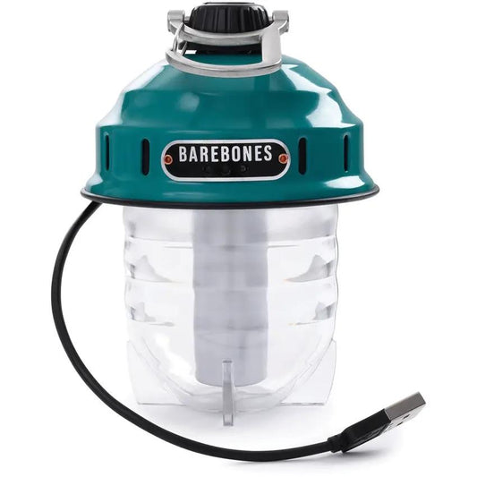 Barebones Living Beacon Hanging Lantern Teal Rechargeable Outdoor Camp Light 220 Lumen High 200 Hour Low by Barebones Living