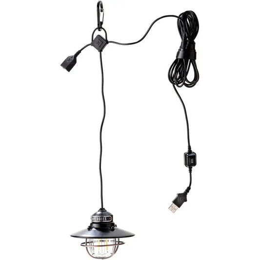Barebones Living Edison Pendant Light Bronze USB Powered Weather Resistant Carabiner Outdoor by Barebones Living