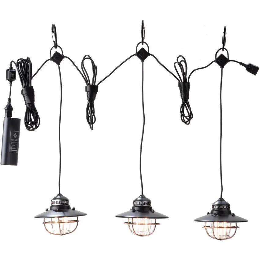 Barebones Edison String Lights Bronze LIV-265 Outdoor Weatherproof LED For Patio by Barebones Living